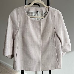 HUGO light pink cropped blazer size medium